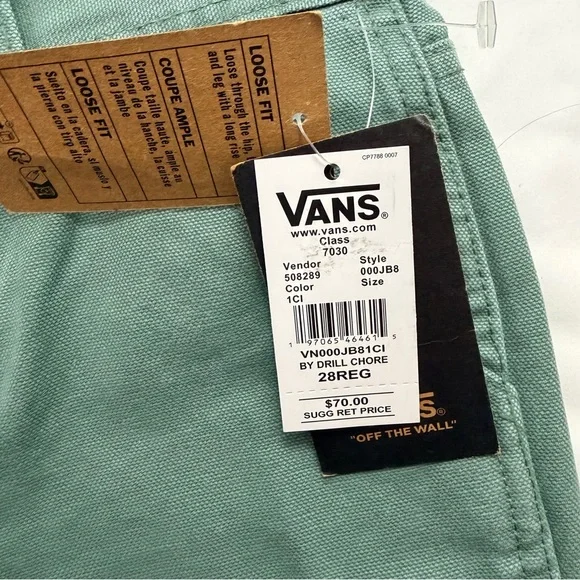 Vans Drill Chore Carpenter loose fit Olive Green pants